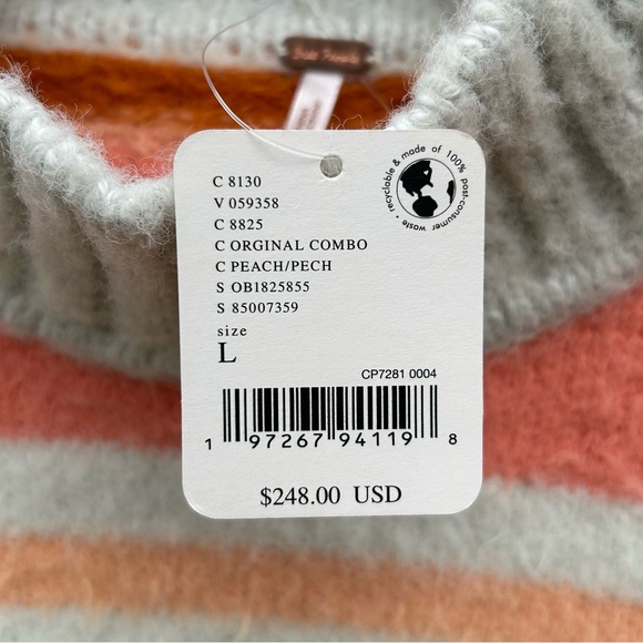 NWT Free People Sofie Sweater Set Original Combo Peach L - Picture 8 of 16